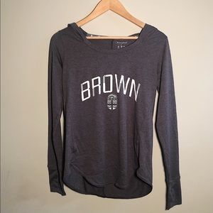 Brown University Hooded Long-Sleeve Champion Shirt